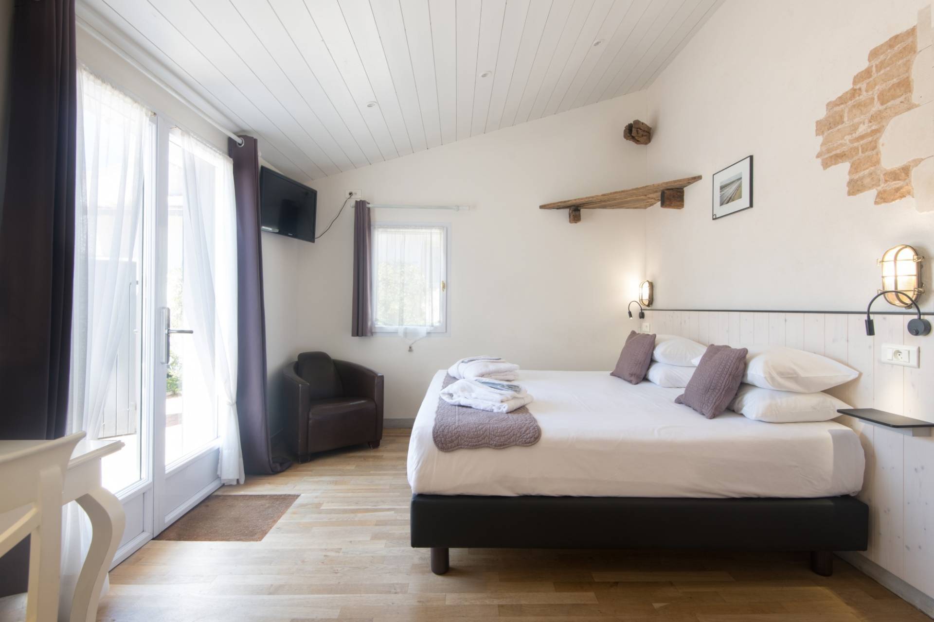 Chambre élégance à l'hôtel Plaisir sur l'île de Ré